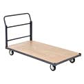 Global Industrial Steel Bound Platform Truck w/Wood Deck, 48 x 24, 5" Rubber Casters, 1400 Lb. Capacity
