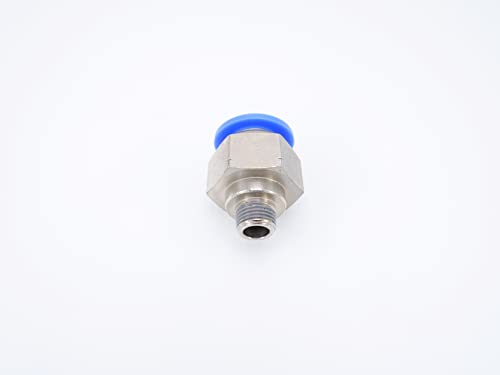 Push to Connect Fitting 1/2" Tube OD x 1/8" MNPT, Male Straight - size: 1/8" MNPT - 1/2" OD