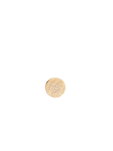 Bark and Lindy Oak Wood Plugs 1/2 inch, Flat Head, Screw Hole (25 Pack) - Light Brown