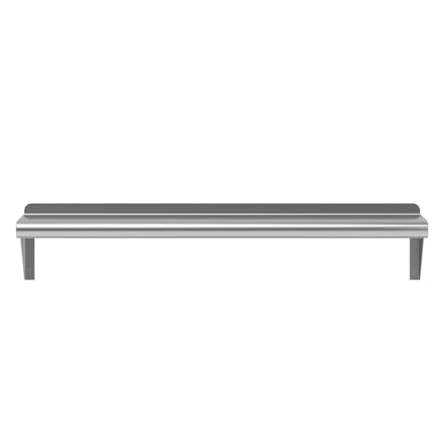 AmGood 8 in. x 36 in. Stainless Steel Wall Shelf with Backsplash - Holds 175 lbs - NSF 18-Gauge, Bullnose Edge | Shelf Over Stove, Coffee Station & Laundry - size: 8 in. x 36 in.