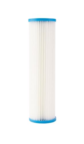 IPW Industries Inc.-T-0597-05-B- 9.75""x2.75"" Pleated Polyester 4 Sq. Ft 5 Micron Filter, White, IPW-T-0597-05-B