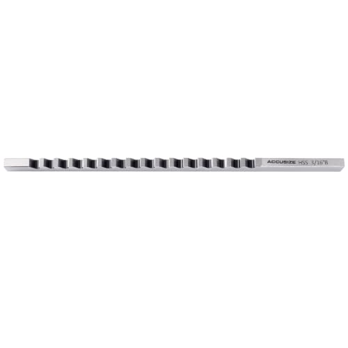 Accusize 3/16 in Style B HSS Keyway Broach, 5000-0014 - size: 3/16 in -B
