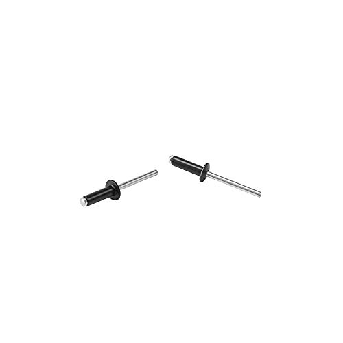100pcs 3/16" x 3/4" Aluminum Blind Rivets, Black, 4.8 x 20mm Pop Rivets - color: Black, size: 3/16" x 3/4"