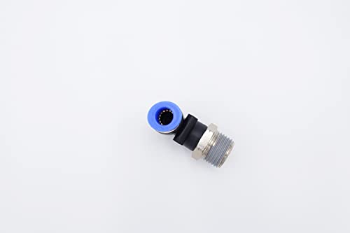 Push to Connect Fitting 3/8" Tube OD x 1/2" MNPT, Male Elbow - size: 1/2" MNPT - 3/8" OD
