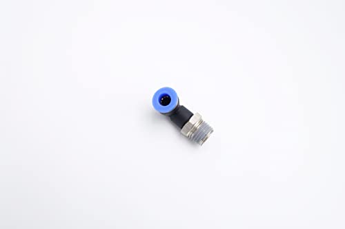 Push to Connect Fitting 6mm Tube OD x 1/4" MNPT, Male Elbow - size: 1/4" MNPT - 6mm OD