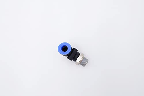 Push to Connect Fitting 1/4" Tube OD x 1/8" MNPT, Male Elbow - size: 1/8" MNPT - 1/4" OD
