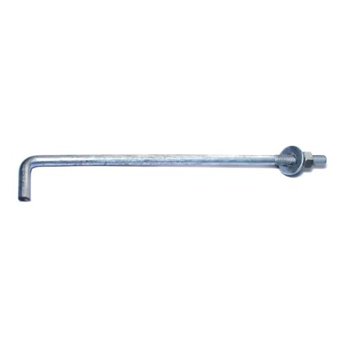 Hard to Find Fastener Hot Dip Galvanized Anchor Bolts, Sturdy Steel Anchors for Concrete, Cement, Asphalt in Construction, 3/8-16 x 10, Pack of 25 - size: 3/8-16 x 10"