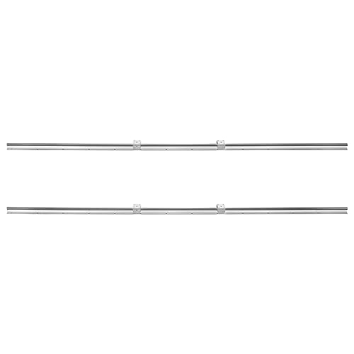 VEVOR Linear Rail, 2 PCS SBR 20-2200mm, Linear Guideway Rail, and 4 PCS SBR20UU Square Type Carriage Bearing Blocks, Linear Guide Rails for Automated Machines Equipments and DIY CNC Routers
