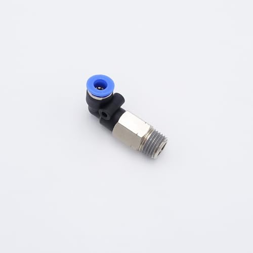 Push to Connect Fitting 1/4" Tube OD x 1/4" MLNPT, Male Long Elbow - size: 1/4" MLNPT - 1/4" OD