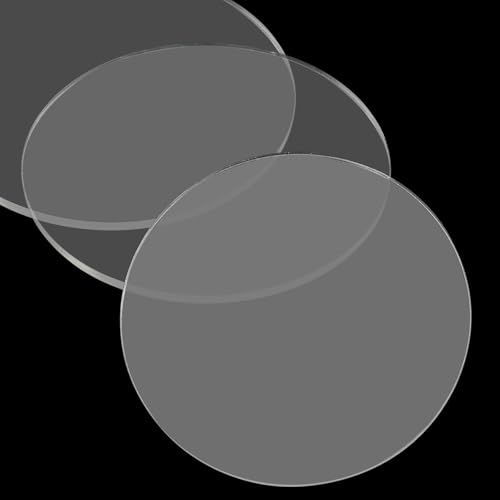 Hitefu Clear Circle Acrylic Sheets, 4 Inch, 10 Packs, 3mm Thick - size: 4 Inch