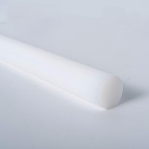 White Plastic Round Rod 1 inch Diameter UHMW Ultra-High Molecular Weight Polyethylene, 13 inch Long, Pack of 2 by Mujoiny