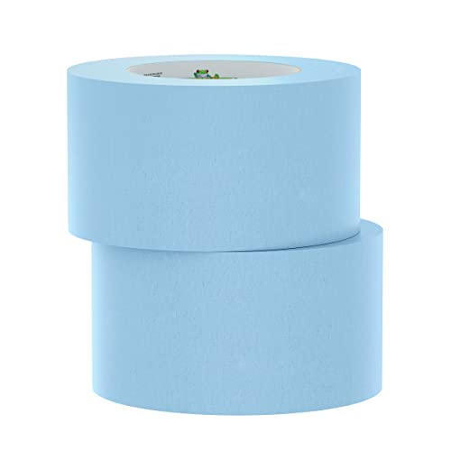 FrogTape 250 Light Blue Moderate Temperature Performance Grade Masking Tape, Medium-High Adhesion, 72mm x 55m, 2 Rolls per Pack - size: 72mm x 55m, 2 rolls per pack
