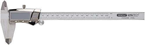 General Tools 1478 Digital Stainless Steel Caliper, 0 to 8" with Fractions," or Milimeters UOM, 8 to 10.9 Inches