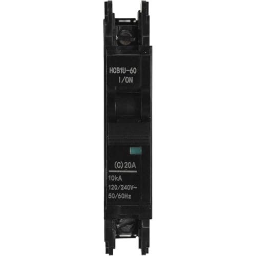 HQRP UL 489 Miniature Circuit Breaker, HCB1U-60C20/1 Series, 1 Pole Breaker, 120/240V AC, 20A
