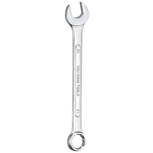 HARFINGTON Metric Combination Wrench, 21mm Open End & 15-Degree Offset - size: 21mm