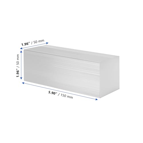 MANCHAP 2 PCS 2 x 2 x 6 inch Aluminum Flat Bar, 6061 Square Aluminum Bar Stock for Industrial, Machining, DIY Craft
