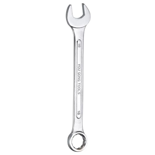 HARFINGTON Metric Combination Wrench, 18mm Open End & 15-Degree Offset - size: 18mm