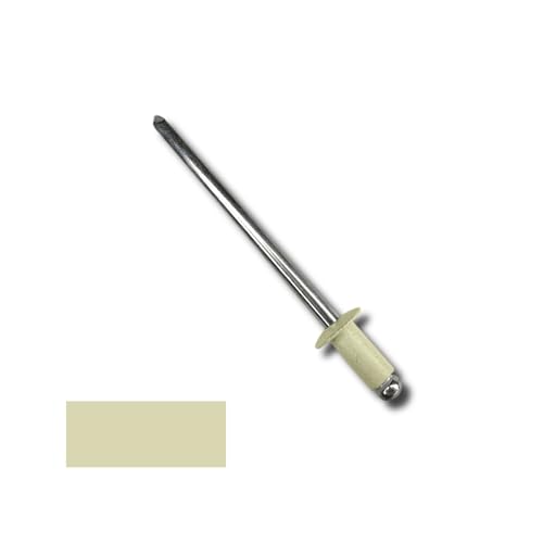 Eagle 1 Blind Aluminum Pop Rivets (1/8" x 1/4", #42) Blind Pop Rivets - Gutter pop Rivets - Many Colors With Free 1/8" drill bit included (500 pcs, Cream) - color: Cream, size: 500 pcs