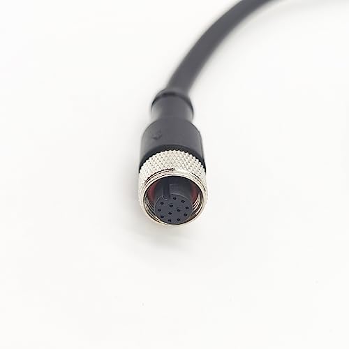 M12 12 Pin Female Connector Cable, A Code Straight Aviation Plug Electrical Cable PVC Industrial Molded Unshielded Wire AWG26(10Meter) - size: 32.8ft