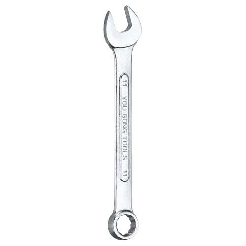 HARFINGTON Metric Combination Wrench, 11mm Open End & 15-Degree Offset - size: 11mm