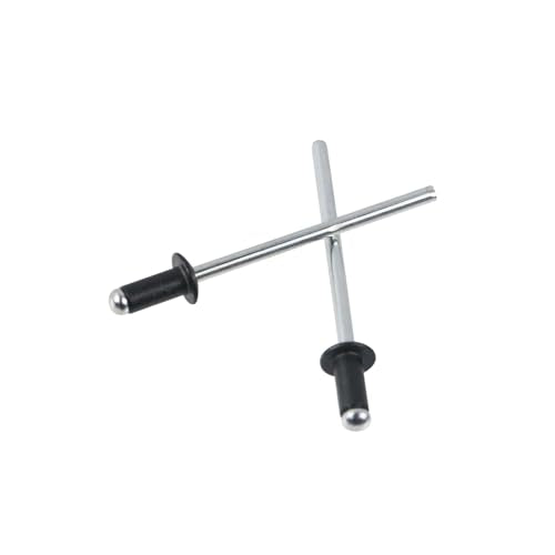 Antrader 100Pcs 1/8" x 1/4" Aluminium Blind Rivets, Black Pull Rivets - color: Black, size: 1/8" x 1/4"