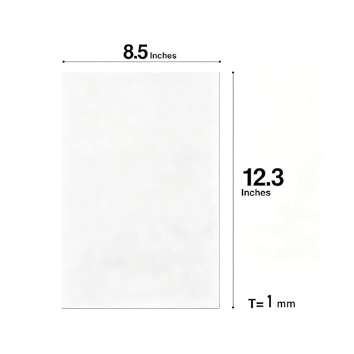 2 Pack, White Metal Sheets with Adhesive-8.5” x 12.3”, Ferrous Sheet for Magnets Receptive, 40 Mil Magnetic Miniatures Organization – Fits Standard US Really Useful Box - size: 8.5"X12.3"-2 Pcs, White