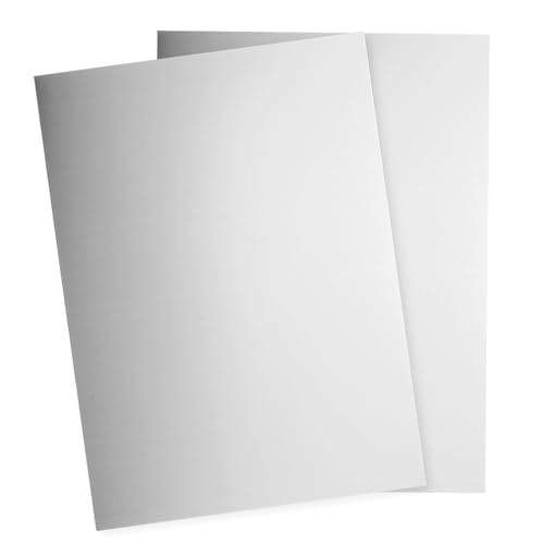 uxcell 2Pcs 304 Stainless Steel Sheet Plate, 6" x 4", 24 Gauge (0.5mm) Thickness, Stainless Steel Plate with Gloves for Crafting, Modelers, Jewelry, Repairs, Electrical Repairs (Silver) - size: 150 x 100 x 0.5mm