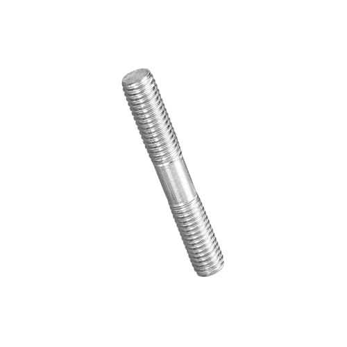 METALLIXITY Double End Threaded Stud Screw(M8x50) SS304 Silver - size: M8 x 50mm