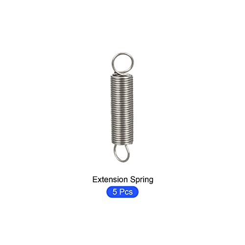 METALLIXITY Extension Spring (0.4x4x20mm/0.016"x0.16"x0.79") 5Pcs, Stainless Steel Tension Spring Wire - for Home Repair Construction Machinery - size: 0.016"x0.16"x0.79"