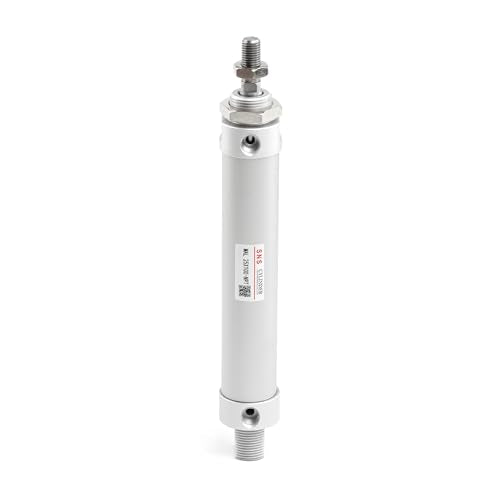SNS Pneumatic 25mm Bore 100mm Stroke NPT1/8 Aluminum Alloy Mini Air Cylinder Double Action MAL25x100 - size: MAL25*100-NPT