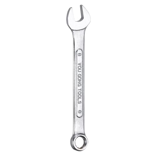 HARFINGTON Metric Combination Wrench, 8mm Open End & 15-Degree Offset - size: 8mm