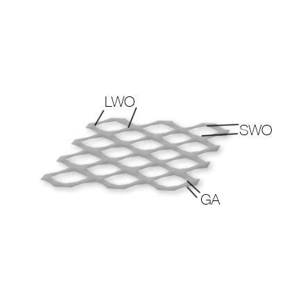 Des Moines Steel - EXPANDED Metal Flat 3/4'' X #9GA (1, 2' x 4') - size: 2' x 4'