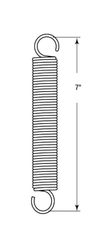 C-265 7" Extension Springs with 1.062" Outside Diameter