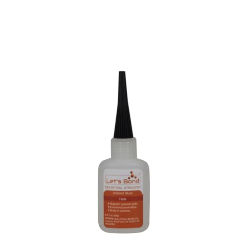 Let's Bond 1 oz Thin Professional Grade Instant Glue, Premium Cyanoacrylate, 5 CPS - size: 1 oz