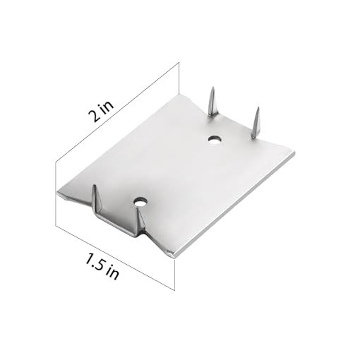 Wensilon(30 pcs) Stainless Steel 304 1.5X2 Inch 16-Gauge Anti-Nail Protection Plate Shield, Nail Plate for Wood Studs, Steel Cable Wire Protector Plate with Sharp Pointed Prongs - color: SS304, size: (30 pcs)1.5X2 Inch
