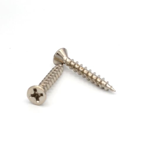 Yellowbird #6 x 1 Interior Work - Flat Head Phillips - Nickel Wood Screw - Bit Included - 750 Ct. - size: 1"