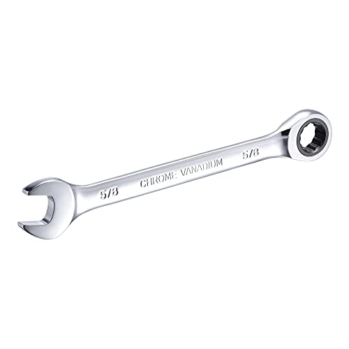 uxcell 5/8 Inch Ratcheting Combination Wrench SAE 72 Teeth 12 Point Ratchet Box Ended Spanner Tools, Cr-V - size: 5/8"