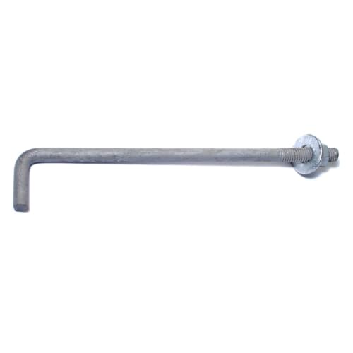 Hard to Find Fastener Hot Dip Galvanized Anchor Bolts, Sturdy Steel Anchors for Concrete, Cement, Asphalt in Construction, 3/8-16 x 8, Pack of 25 - size: 3/8-16 x 8"