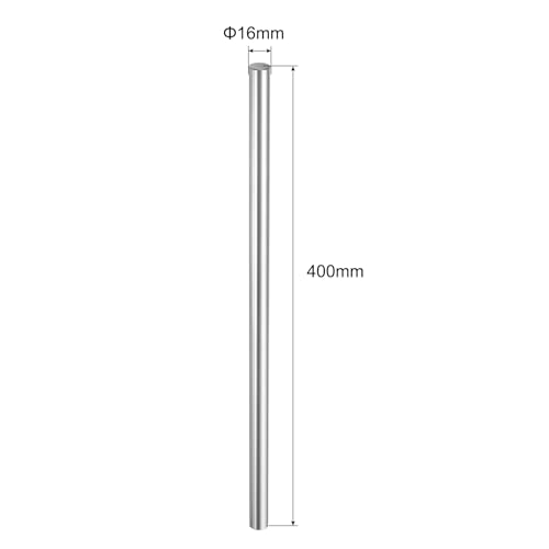 uxcell Linear Motion Rod Shaft Guide 16mm x 400mm (0.63" x 15.75") Hardened Chrome Plated Steel Linear Rail Rod for 3D Printer, CNC Machine - size: 16mm x 400mm