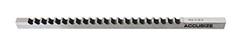 Accusize 3/8 in Style C HSS Keyway Broach, 5000-0022 - size: 3/8 in -C