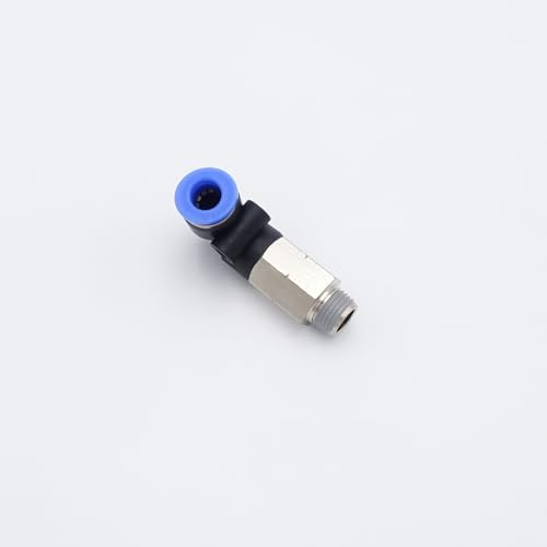 Push to Connect Fitting 1/4" Tube OD x 1/8" MLNPT, Male Long Elbow - size: 1/8" MLNPT - 1/4" OD