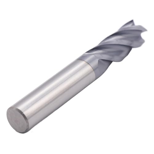 BestParts 5Pcs 3/8" 4 Flute Solid Carbide Square End Mills - AlTiN Coated - size: 3/8 in