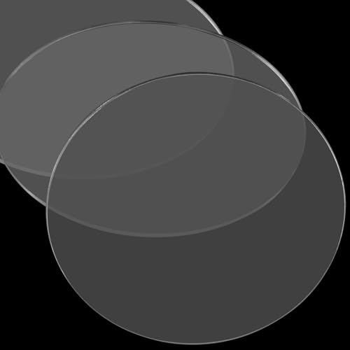 Hitefu Clear Circle Acrylic Sheets, 6 Inch, 10 Packs, 3mm Thick - size: 6 Inch
