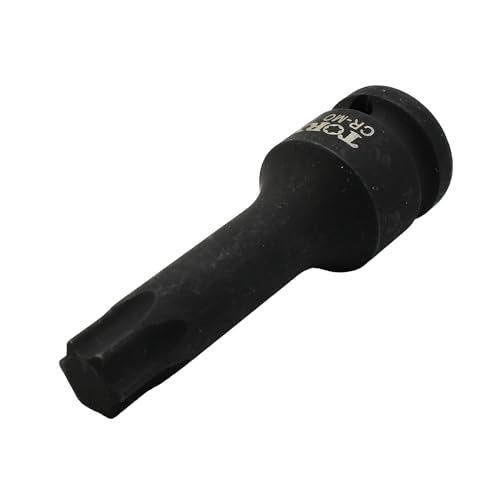 TEMO T60 3" Torx Star 6 Point Black Impact Bit Socket 1/2" Square Drive - size: T60