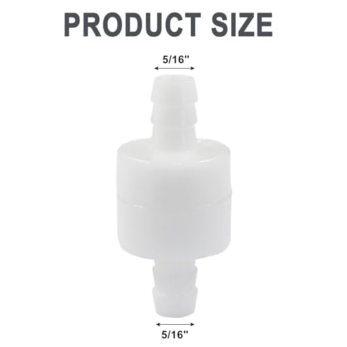 Litoexpe 2 Pcs 5/16" One Way Inline Check Valve - size: 5/16 Inch