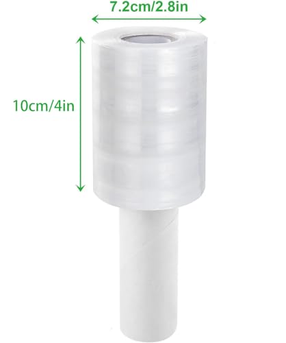6 Pack 80 Gauge Stretch Wrap Film, 4 in x 1000 ft