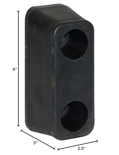 Buyers Products B5540 Molded Rubber Bumper Set, 2-9/16 x 3 x 6 Inch Tall, Heavy-Duty Rectangular Rubber Bumpers for Truck and Trailer Protection, Compression-Molded, Pack of 2 - size: 2-1/2 x 3 x 6, style: Rectangle - 2 Pack