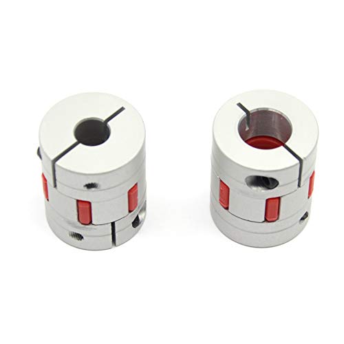 2PCS 8mm to 12mm Aluminium Plum Flexible Shaft Coupling D25 L30 8x12mm Connector Flexible Coupler for 3D Printer CNC Machine and Servo Stepped Motor(8x12mm) - style: 8-12mm
