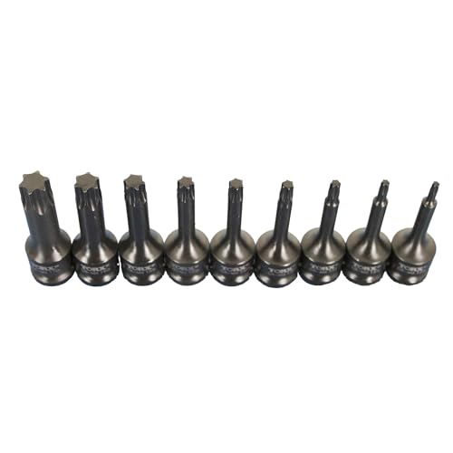TEMO T55 3" Torx Star 6 Point Black Impact Bit Socket 1/2" Square Drive - size: T55