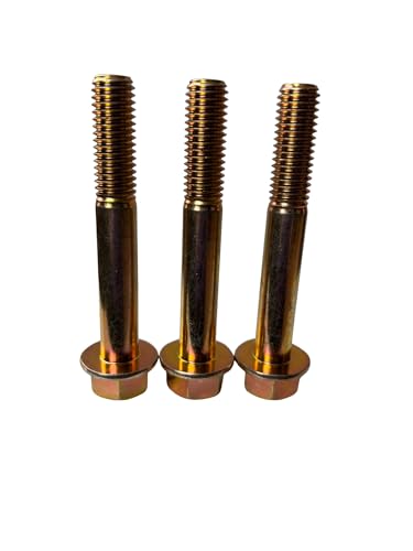 (15 Pieces) 1/2-13x3 1/2" Grade 8 Hex Flange Bolts Screws UNC Coarse Partial Threads Zinc Yellow Trivalent